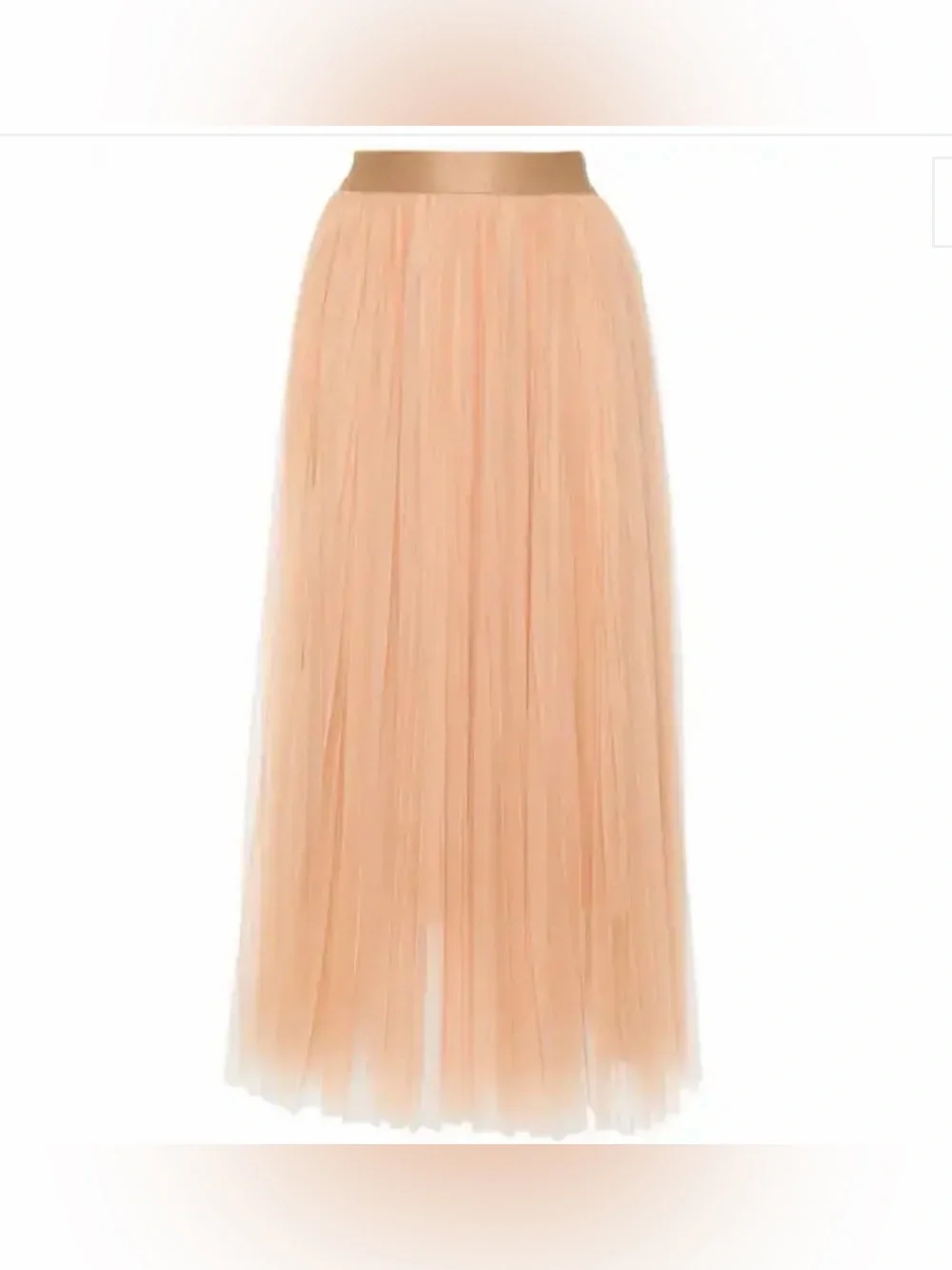EUC Forte Forte Fully Pleated Tulle Midi Skirt in Beige Sz I (S)